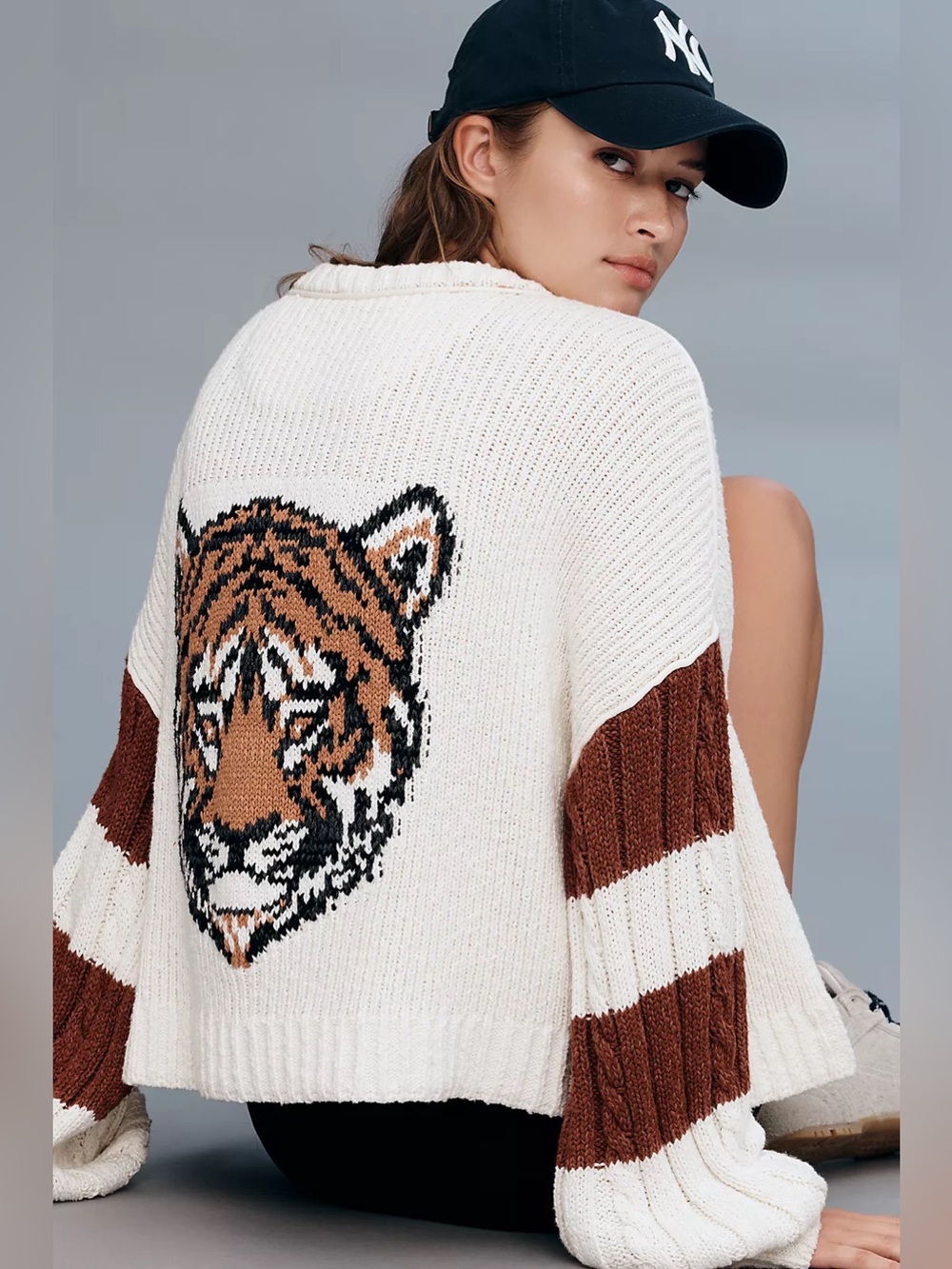 Pilcro Cable Knit Icon Zip Up Sweater